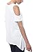 Urban CoCo Women's Vogue Shoulder Off Wide Hem Design Top Shirt - Large - White
