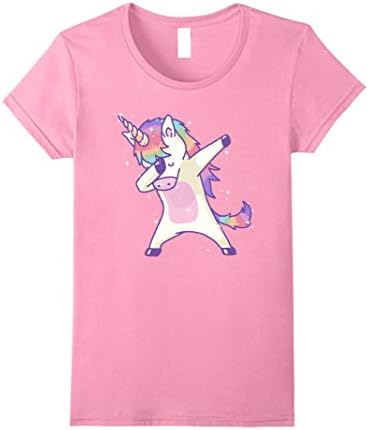 Women's Women's Dabbing Unicorn Shirt Dab Hip Hop Magic Girl Clothes Large Pink
