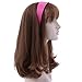 2 Inch Wide Leather Like Headband Solid Hair band for Women and Girls - Hot Pink