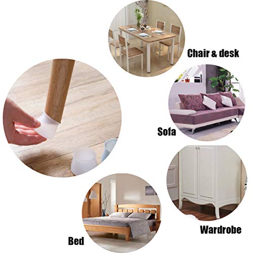 Furniture Leg Protection Cover, Table Feet Pad Floor Protector, Silicone Furniture Chair Legs Caps Covers for Home (16PCS)