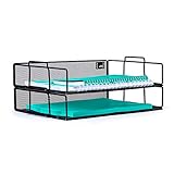 Mindspace 2 Tier Stackable Letter Tray Desk Organizer | Stackable Paper Tray Organizer | The Mesh Collection, Black