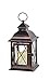 Smart Design STI84035LC Aversa Metal Lantern with LED Candle with Set Timer at Desired Time to Operate Automatically, Includes Realistic Candle Powered by One Amber LED primary