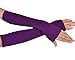 NOVAWO Wool Blend Warm Arm Warmers Super Soft Long Fingerless Gloves for Women