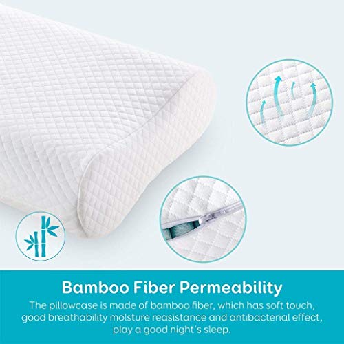 POLAR SLEEP Contour Memory Foam Pillow, Adjustable Sandwich Pillow