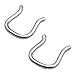 Jovivi 2pcs 14G 316L Surgical Stainless Steel U-Shaped Septum Hanger Retainer Nose Rings with Flared Ends