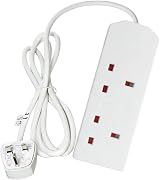 1ABOVE 2 Gang 2m Extension Lead UK Plug Fused Multi Socket Mains Strip Home view 2