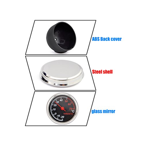 OLLGEN Auto Car Vehicle Thermometer Hygrometer Clock,Mini Small Classic Dashboard Thermometer Hygrometer Clock,3 in 1 for Car Cool Decoration - Thumbnail 7