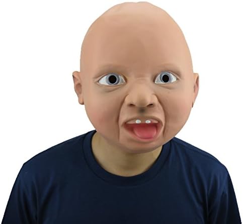 Runytek Latex Novelty Halloween Costume Head Mask Baby Face (Smile)