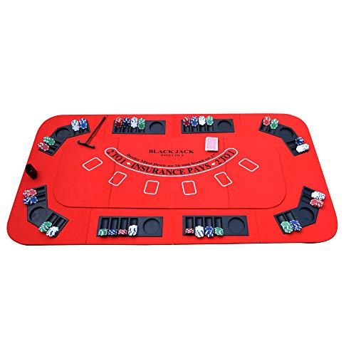 Hathaway No Limit 3-in-1 Portable Casino Tabletop, Black/Red