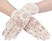 Women Lace Uv Protection Gloves Summer Short Driving Gloves Touch Screen, Beige