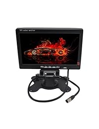 Padarsey - Monitor de cámara de visión trasera para coche, pantalla TFT de 7 pulgadas, con pantalla giratoria y 2 entradas AV (monitor LCD de 7 pulgadas)