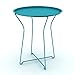 Atlantic urbSPACE Metal Side Table - Stylish Folding Tray Table, Sturdy Steel Construction with Wear-Resistant Powder Coating, PN in Capri Breeze