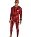 Plaid Bear Cheeks Flapjacks Adult Flapjack Onsie Pajamas by LazyOne | Adult Kid Infant Dog Family Matching Pajamas (MEDIUM)