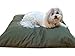 DIY Pet Bed Pillow Cover Set – Heavy Duty Flat Style External Cover + Waterproof Liner for Small to Large Dogs – Microsuede, Denim, Canvas or Fleece – Covers Only (Olive Green Canvas, 47''x29'')