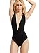 Verdusa Women's Sleeveless Sexy Deep V Neck Cross Back, Black, Size Small