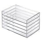 Unni Premium Quality Large Jewelry & Cosmetic Storage, Makeup Organizer Drawer, Acrylic Multipurpose Case, Category Box, Collection Stationery, 5 Drawer, Overall Dimensions: 10-1/4"L x 7"W x 6-1/3"H