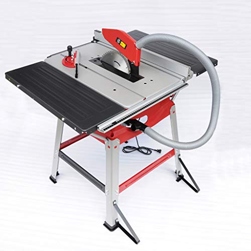 Wotefusi 1800W Bank Tischkreissäge 220V 10" Klinge Schneiden Stand Erweiterungstabellen Schiebetüren, MEHRWEG