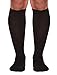 Made In USA Compression Travel Socks For Men fly socks 15-20mmHg (Large, Black)