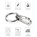 Key Chain Carabiner Clip Retractable Ring Set NUBARKO Titanium Pants for Men Women(Silver)