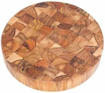PROTEAK CIRCULAR END GRAIN CUTTING BOARD, 18" X 2"