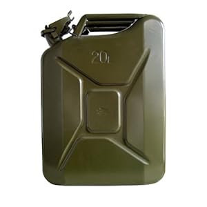 Unitec 73855 jerrycan, 20 l, van plaatstaal, voor alle soorten brandstoffen, met BAM-goedkeuring, inclusief borgstift…