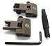 DD DAGGER DEFENSE Flip up Aluminum, BUIS with Front Sight Tool, Rail Mounted Backup Iron Sights