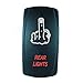 STV Motorsports 5 Pin Laser Rocker Switch REAR LIGHTS (MIDDLE FINGER) On/Off LED Light 12V 20A (Red)