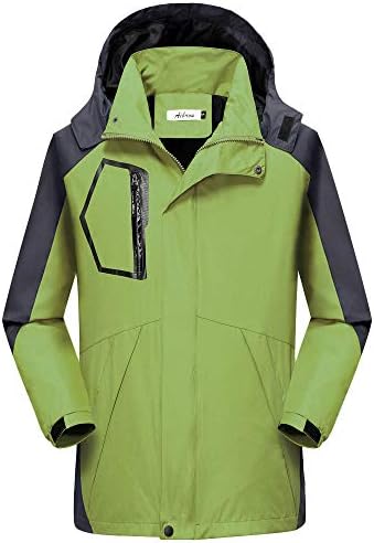 MCYs Waterproof Coat Men Jacket,Men Casual Long Sleeve Outdoor Jacket Fashion Men's Autumn Winter Hoodie Zipper Removable Sport Assault