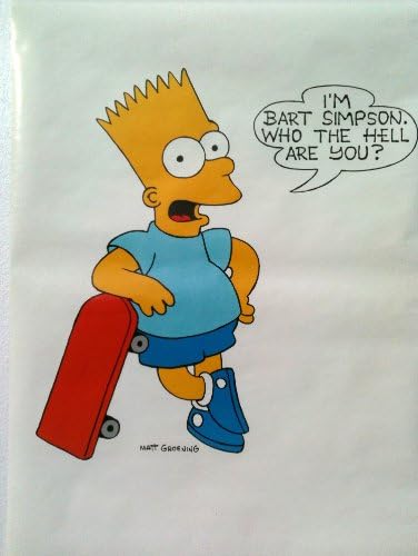 Bart Simpson Mint Sealed Poster WHO The Hell are You? (21" X 31") Dated 1990