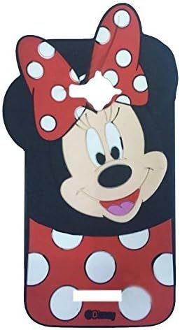 Alcatel One Touch Pop C7 Minnie Silicone Case,Bat King 3D Cute Cartoon Mouse Minnie Soft Silicon Rubber Case Cover for Alcatel One Touch Pop C7 OT-7040E/7040A/7040X/7040F/7040D(Smile Minnie)