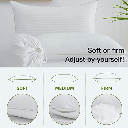 Acrafsman Adjustable Down Alternative Pillows,Plush Gel Bed Pillows for