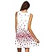 CreazyWomen Summer Sleeveless Beach Printed Short Mini Dress (XL)