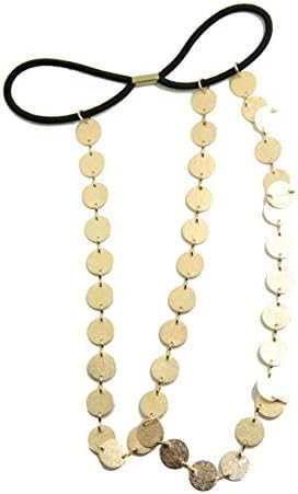 Fashion Disc Coin Crown Hair Cuff Wrap Headband Headwrap Headdress Boho Punk Goth Chain