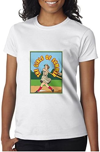 RTEFTGFH Short Sleeve Attractive Women Female Baseball Player Casual Vintage Fitted Create A Shirt