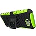 For Samsung Galaxy J3 Emerge Case, J3 Prime / J3 Mission / J3 Eclipse / J3 2017 / J3 Luna Pro / Sol 2 / Amp Prime 2 / Express Prime 2 Case, OEAGO Tough Rugged Dual Layer Case with Kickstand (Green)