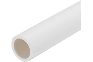 MECCANIXITY PVC Rigid Tube Round Pipe Hardware Tubing 15.4mm(5/8 Inch) ID 20mm OD 350mm White High Impact for Water Pipe Crafts Cable Sleeve