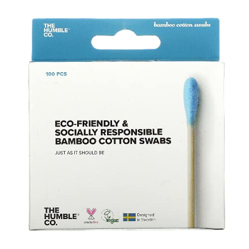 The Humble Co., Bamboo Cotton Swabs, Blue, 100 Swabs