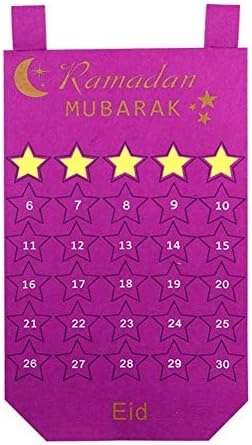 dianhai306 Felt calendar Ramadan calendar Eid al-Fitr countdown calendar Venus sticker wall hanging Ramadan party decoration