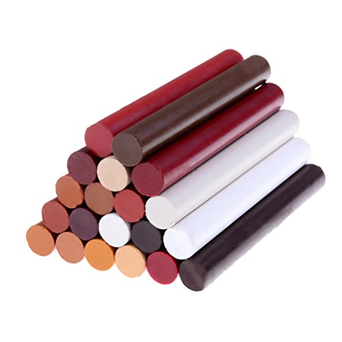 LIGONG 20Pcs Repair TouchUp Crayon Kit Wood Furniture, Floor Filler