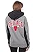 Ultra Game NBA Women's Standard Full Zip Hoodie Sweatshirt Dime Jacket, Charcoal, Medium