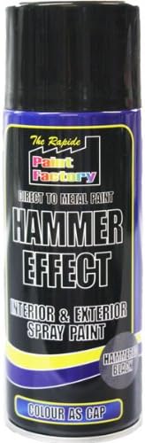 Paint Factory 400ml Hammered Effect Black Spray Paint Direct to Metal