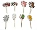 Bilipala Farm Zoo Animal Cake Cupcake Appetizer Decorations Toppers Picks, 24 Counting