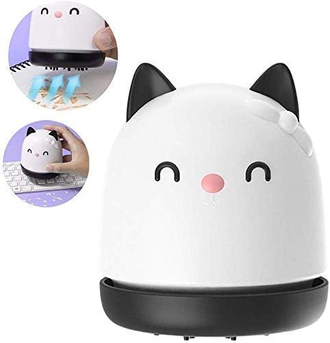 Portable Mini USB Rechargeable Sweeper Handheld Cordless Cute Tabletop Vacuum Cleaning.Desktop Vacuum Cleaner for Office Car Home Keyboard