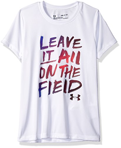Under Armour Camiseta de manga corta para niñas Leave It on The Field