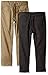 American Hawk Big Boys' 2 Pack: Five Pocket Twill Pants, Black/Khaki, 10/12