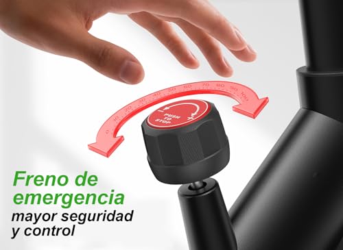 PowerPath - Bicicleta Fija Spinning Bluetooth Magnética Silenciosa Soporta 150 kg Monitor Electrónico Color Negro Ajustable Ideal para Entrenamiento Cardio con Apps en el Hogar