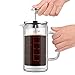 French Press Coffee Tea Maker with 2 Espresso Cups | Double Wall | Stainless Steel Plunger,350ml/10oz by AMFOCUS