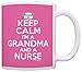 ThisWear Nurse Appreciation Gifts Keep Calm I'm a Grandma and Nurse Mothers Day Gift 11oz Ceramic Coffee Mug with Handle