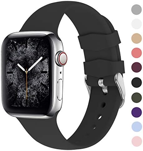 VODKER Compatible with Apple Watch Strap 38mm 42mm 40m 44mm, Soft Silicone Replacement Band for Apple Watch Series 4 3 2 1