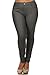 Women's Plus Size Cotton Blend Stretchy Jeggings With 5 Pockets (GRAY, XL)
